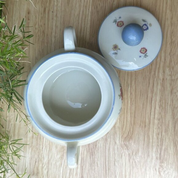 VTG‎ Seltmann Weiden Bavaria Sugar Bowl w Lid 4" Porcelain Flowers Motif Germany - Picture 8 of 13